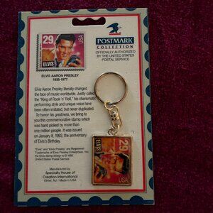 Postmark Collection Elvis Presely Stamp Keychain - 1993